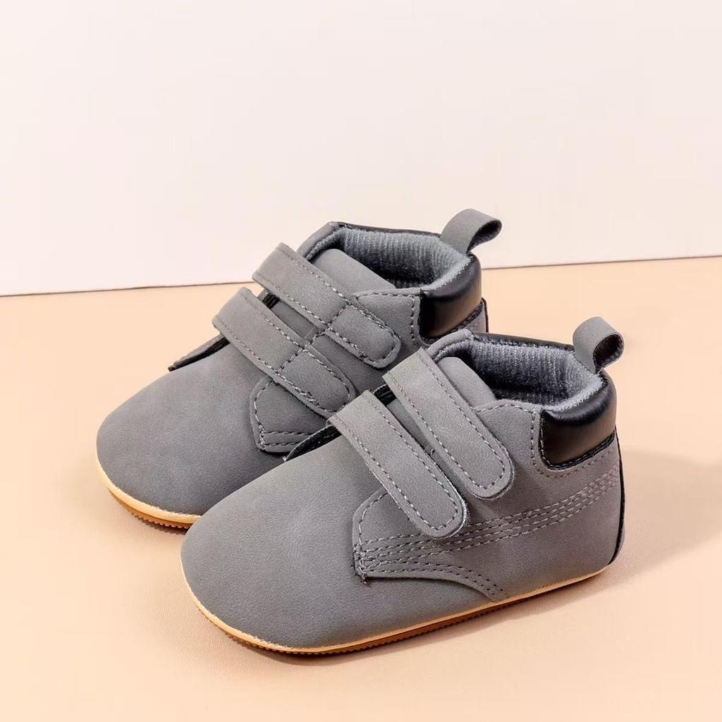 Versatile Infant Soft Sole Non-slip Wear-resistant Solid Color Shoes for Boys and Girls - Indoor/Outdoor First Walking Shoes