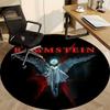 1PC Rammstein Angel Wings Office Round Rug, Non-slip, Soft and Durable Office Rug for Interior Decoration, Perfect for Office,yy250915006
