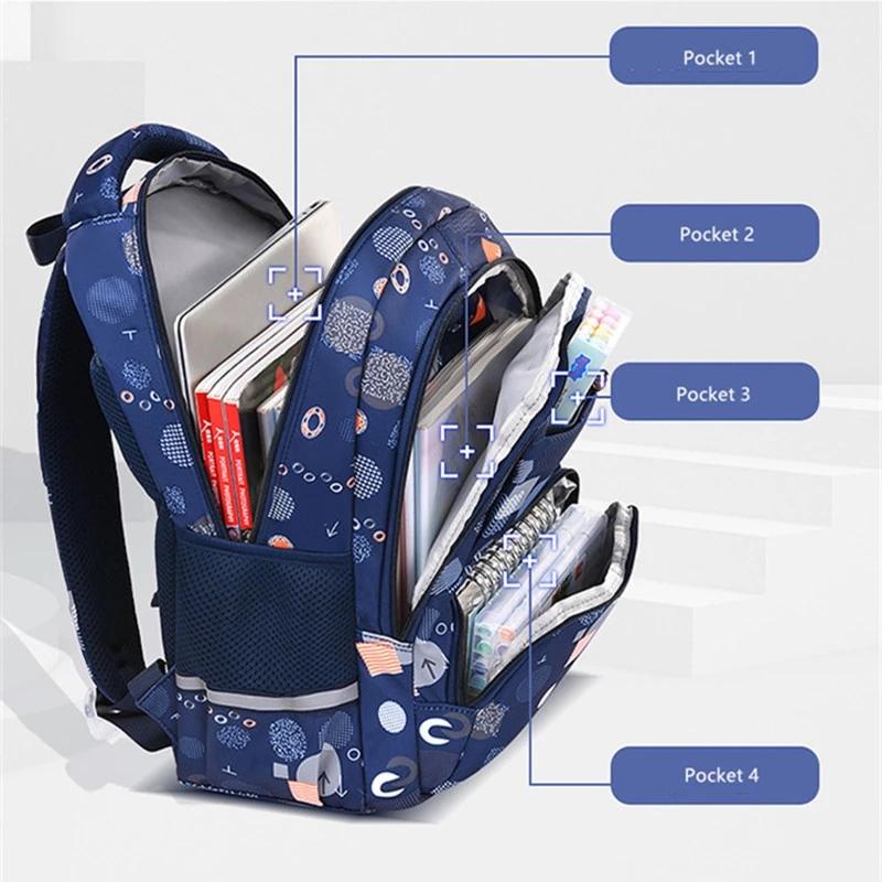 6-12 Years Children Bookbag Cute Lightweight Kids Elementary Middle School Bags for Girls Kids Schoolbag Waterproof