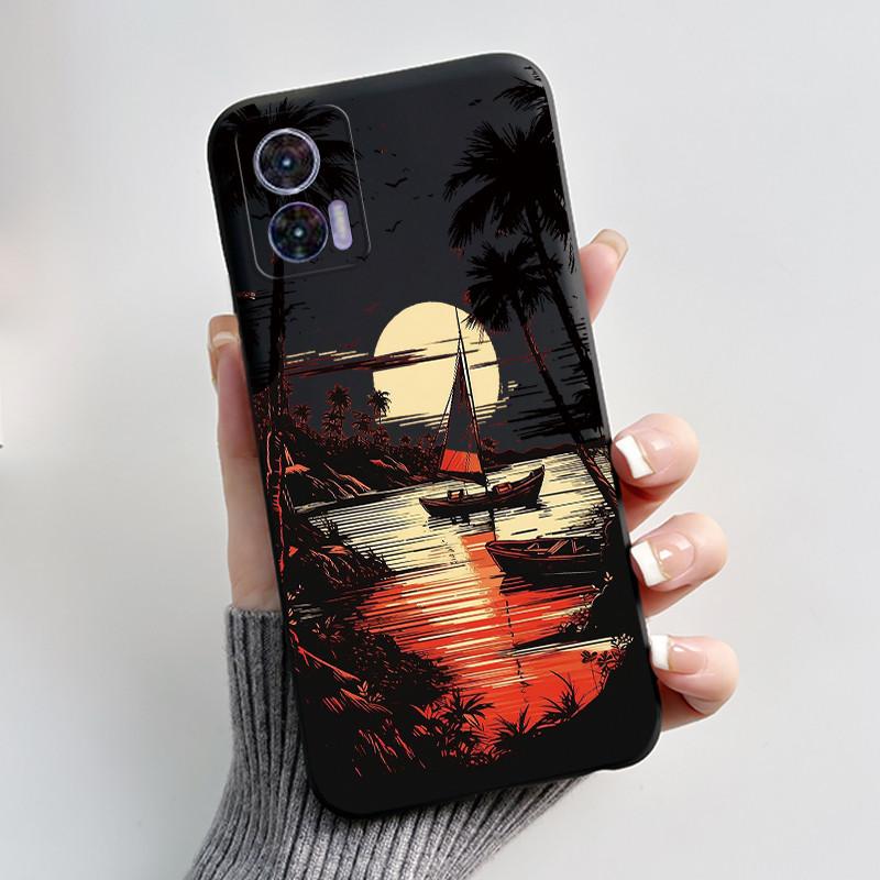 For Motorola Edge 30 Neo Case Cute Love Rabbit Slim TPU Soft Black Cover For Moto Edge 30 Lite Fundas Edge30 Fusion Ultra Bumper