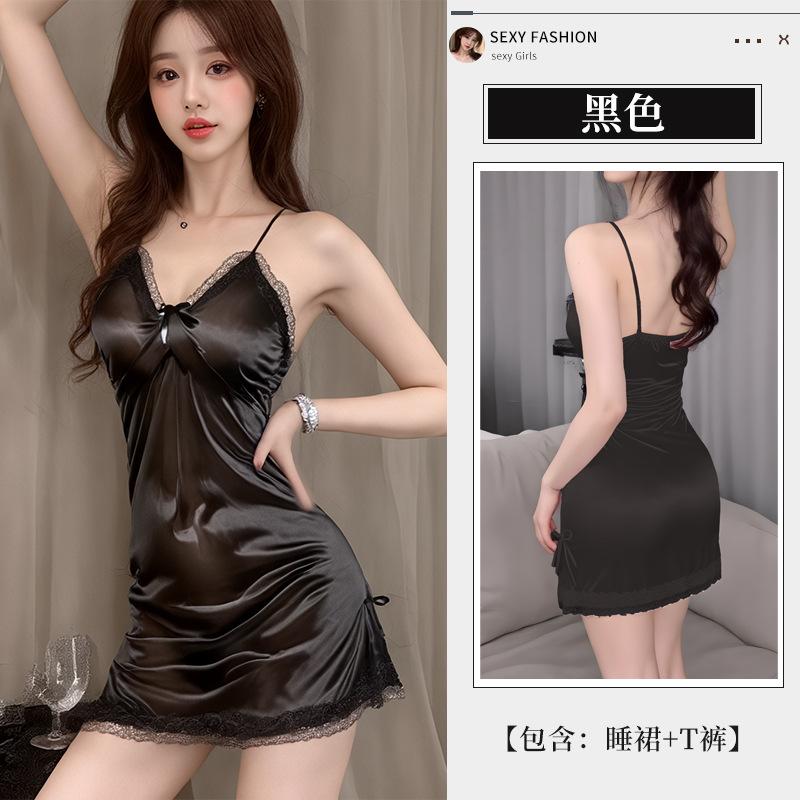 Velká velikost barevné pokušení sexy spodní prádlo sexy sexy noční košilka sexy podvazkový pyžamový set