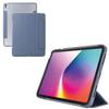 Elecom IPad Pro Flap TPU Clear 13-inch (M4) Case, Case, Shock-Resistant Material, Thin, Lightweight, Back, Blue-Gray Frame, TB-A25PLWVFCBG