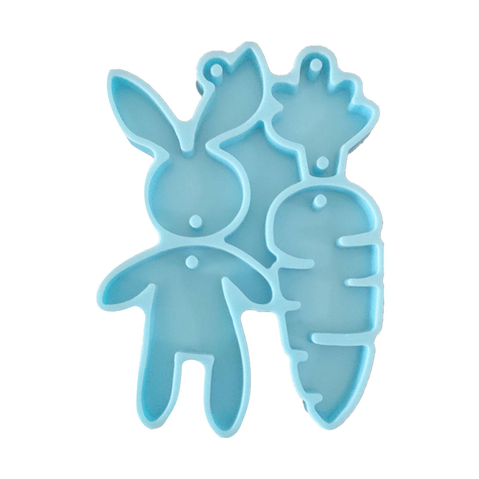 

Форма для брелока в виде пасхального кролика-редиса из УФ-эпоксидной смолы, силиконовая форма для пасхального кролика-морковки, своими руками, для поделок, ювелирных изделий синий