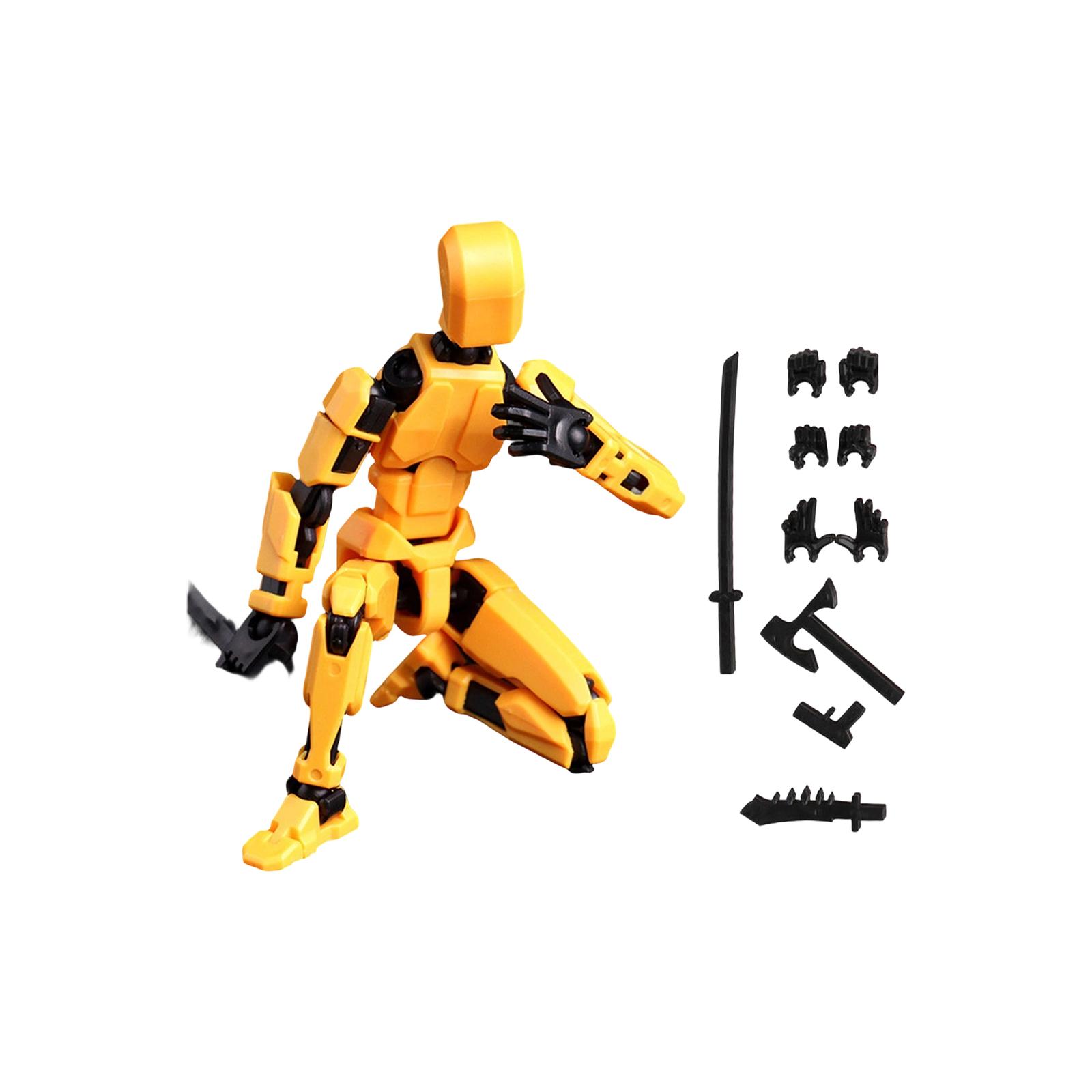

Articulated Multi-Joint Poseable Figure with Interchangeable Hands and Weapons Set for Creative Assembly and Stress Relief Toy for Adults and Kids