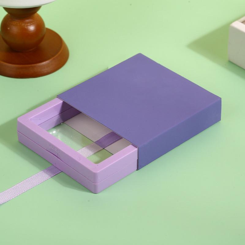 Necklace Ring Earing Bracelet StorageOrganizer Display Stand Solid Color Paper Gift Boxes Macaron Colored Packaging Gift Box PE Film Suspension Box
