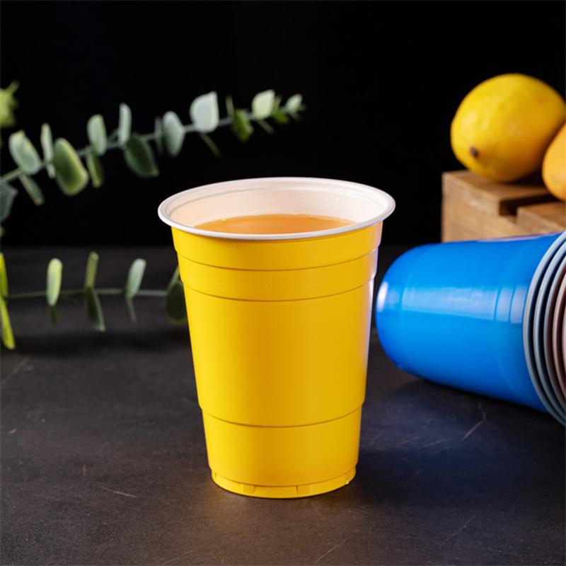 10Pcs 450Ml Colorful Disposable Plastic Cup Beer Pong Cup Redcups Cup For Graduation Party Or Bar Game Company Party