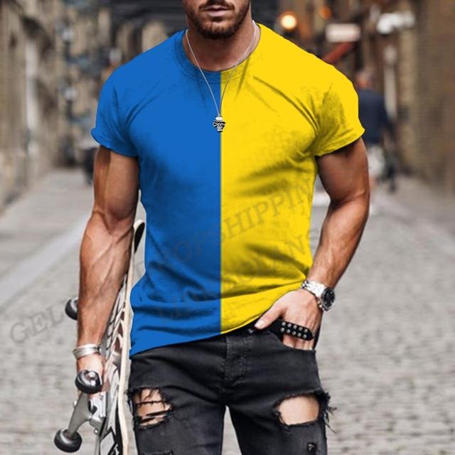 Bobby 2 Oekraïne Vlag 3d Print T-shirt Mannen Vrouwen Mode T-shirts Tops Kinderen Hip Hop Tops Tees Zomer Heren T-shirt Oversized Tops Unisex M