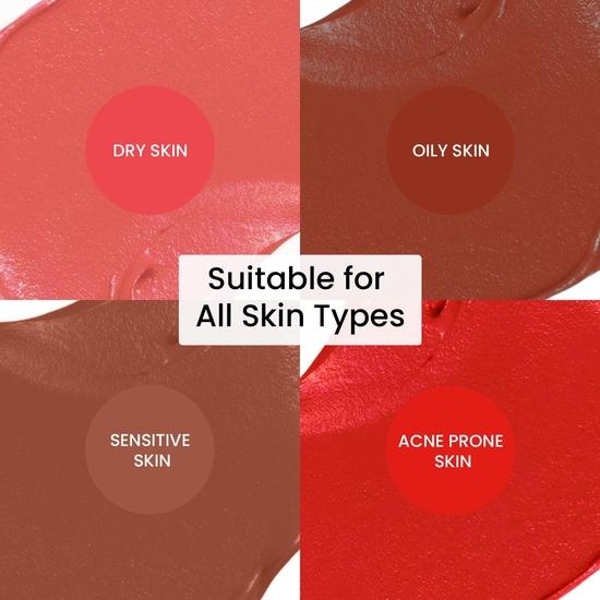 The Skin Story Lip & Cheek Tint Romantic Red | Rosewood | Infused with Manjistha & Mango Butter | 3-in-1 Multi-Purpose Tint for Lips, Cheeks | 3g