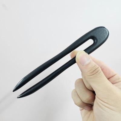 High-end Handmade Ebony U-shaped Hairpin