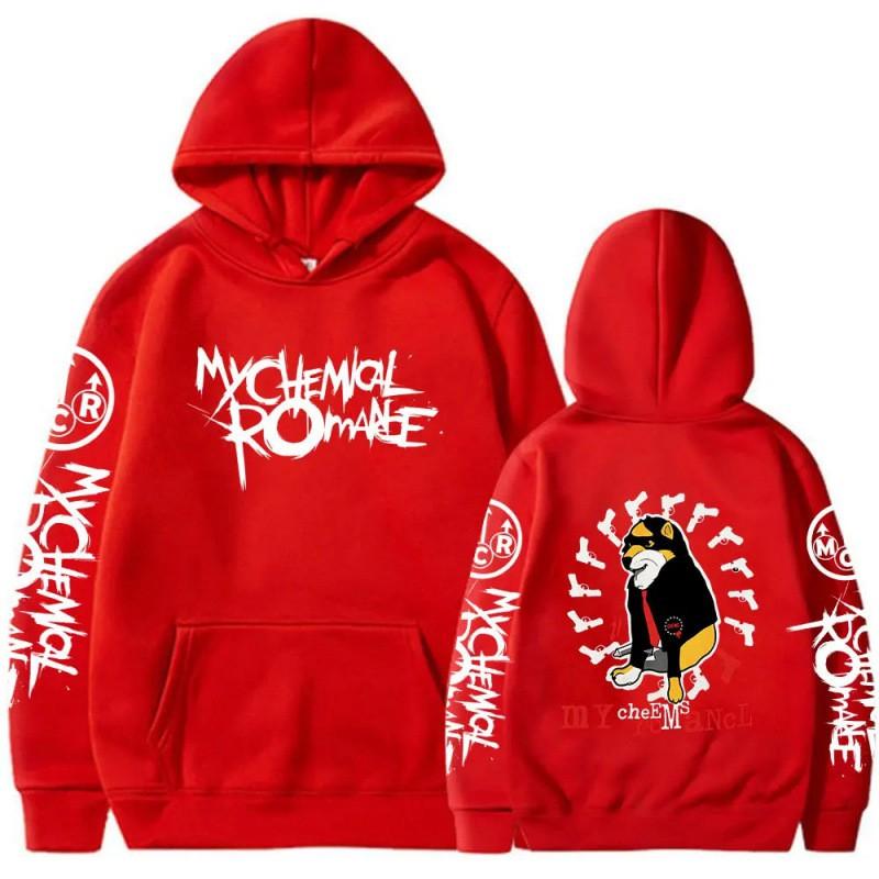 My Chemical Romance Rockband Hoodie Herren - Schwarze Baumwollmischung Grafik Pullover Sweatshirt Herbst Freizeitkleidung