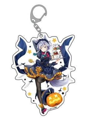 Chaveiro acrílico grande Sakuya Izayoi, Touhou, Akihabara Atre, Santuário Hakurei, Festival de Outono 2018, Sakuya, Halloween, 10x8cm