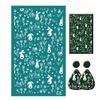 Bunnies Eggshell Silkscreen Print Stencils 6.3x4Inch Washable for Clay Earrings Jewelry Making Printing on Clay Fabric