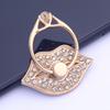 Finger Ring Holder Degree Rotating Metal Universal 360 Rhinestone Lips Shape Phone Ring