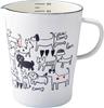 Plune Enamel Measuring Cup L Measuring Cup Monotone Dog