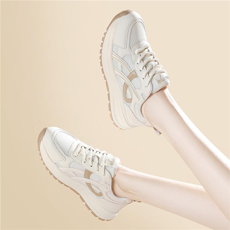 Dad Shoes Heightened Thick-soled Cm Daily Leisure New Sports Breathable Non-slip Simple and Versatile Forrest Gump Shoes Women's Shoes