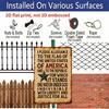 2D Flat, Vintage Aluminum Pledge of Allegiance To The United States Sign - Distressed Flag Wall Art with Stars & Stripes, Rustic Patriotic Home