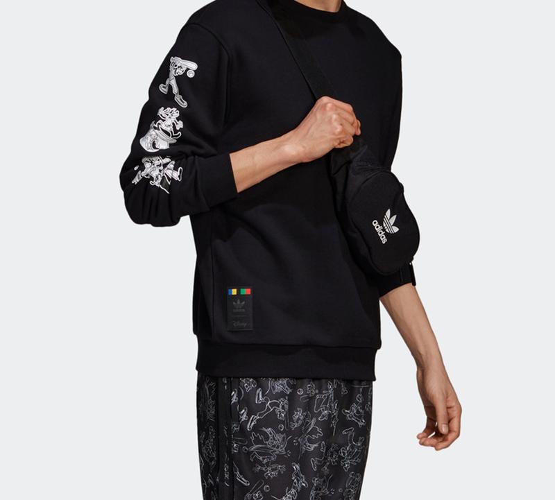 adidas X Disney Sweatshirts Men's Black Crew Neck Moderate Regular GD6025