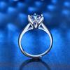 Lindon Damen-Ring, klassischer 925er-Sterlingsilber-Moissanit-Ring, Damenschmuck, Hochzeitsversprechen, Party-Geschenk