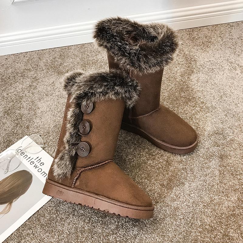 20252025 Hot-selling Ug Snow Boots Women's Medium Tube 5825 Hairball Ball with the Same G Warm Women's Cotton Shoes 2025