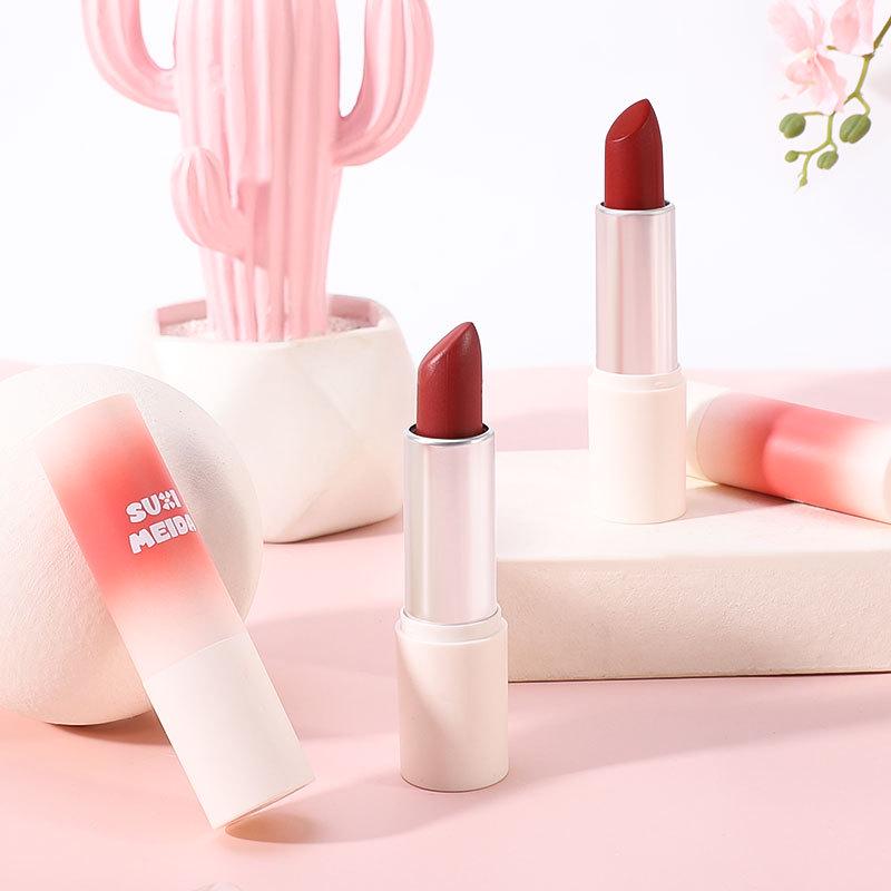 Suzy Meida Velvet Soft Matte Lipstick - Mocha Milk Brown, Skin-Whitening, Student Party Wear.