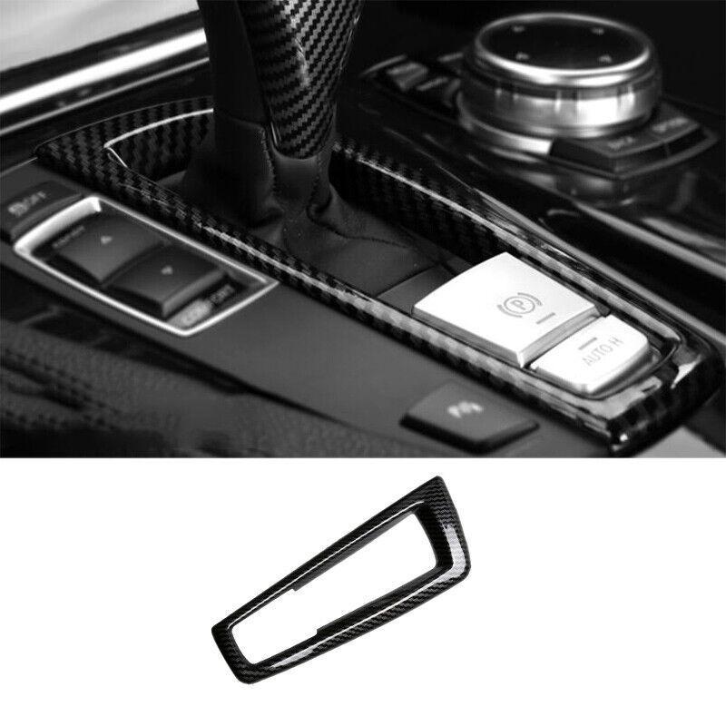 Carbon Fiber Central Console Gear Shift Cover Trim For BMW X3 F25 X4 2011-2017