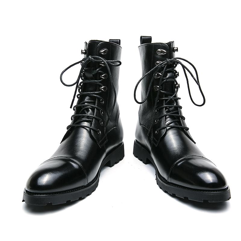 Men Motorcycle Casual High Boots Suede Demi-season Boots  Street Style Cool Boots Large Size