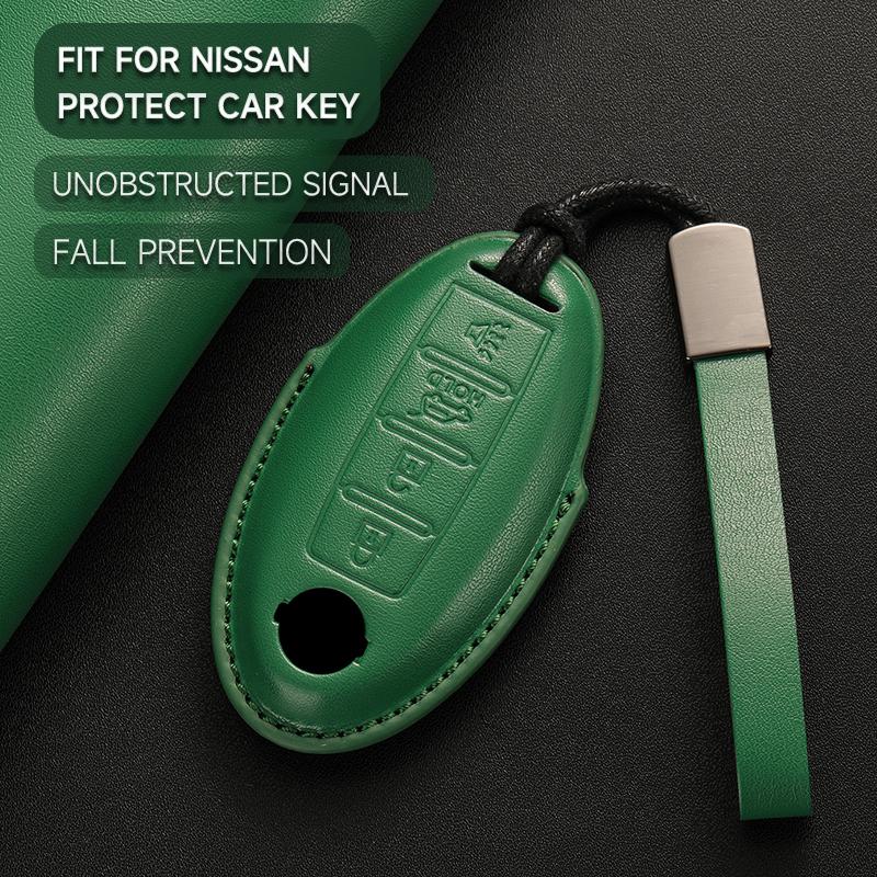 Custodia Cover Guscio Protettivo Portachiavi in Pelle per Chiave Auto per Nissan X-Trail T33 Qashqai J12 Altima Teana Maxima Quest Patrol Ariya