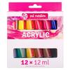 Acrylic Paint - Set of 12 Tubes of 12 Ml - Assortment - Art Creation