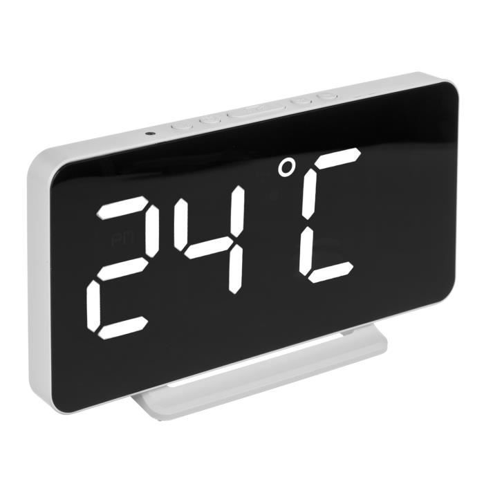 Greenblue - horloge - réveil avec alarme et fonction thermomètre - led - blanc