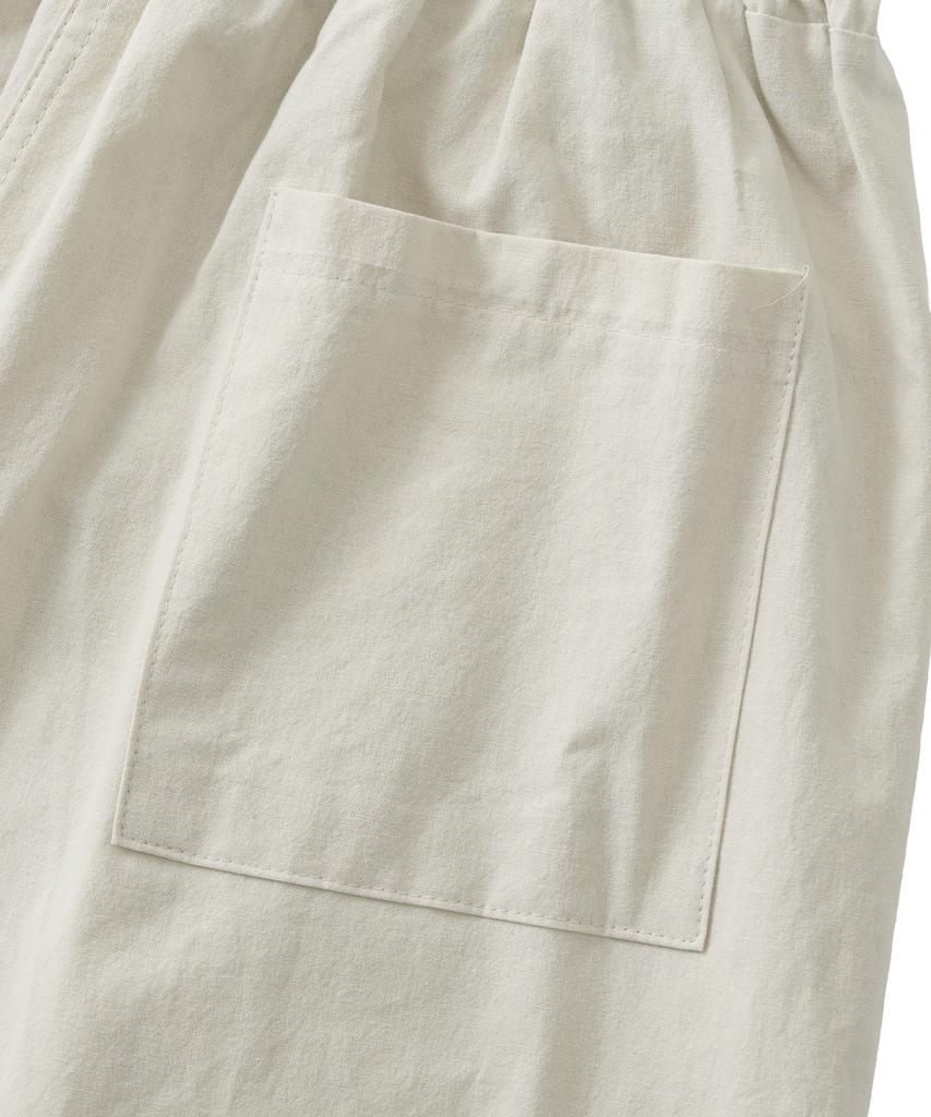 ANALOG MOOD Linen-Like Bermuda Pants (Cream)