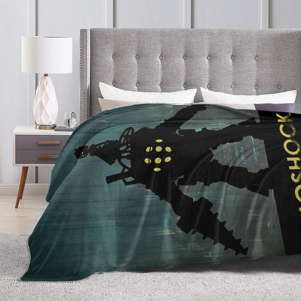 Warm Soft Blankets Airplane Travel B-BioShocks 2 Remastered Throw Blanket Flannel Bedspread For Home Decor Sofa Bed Cover