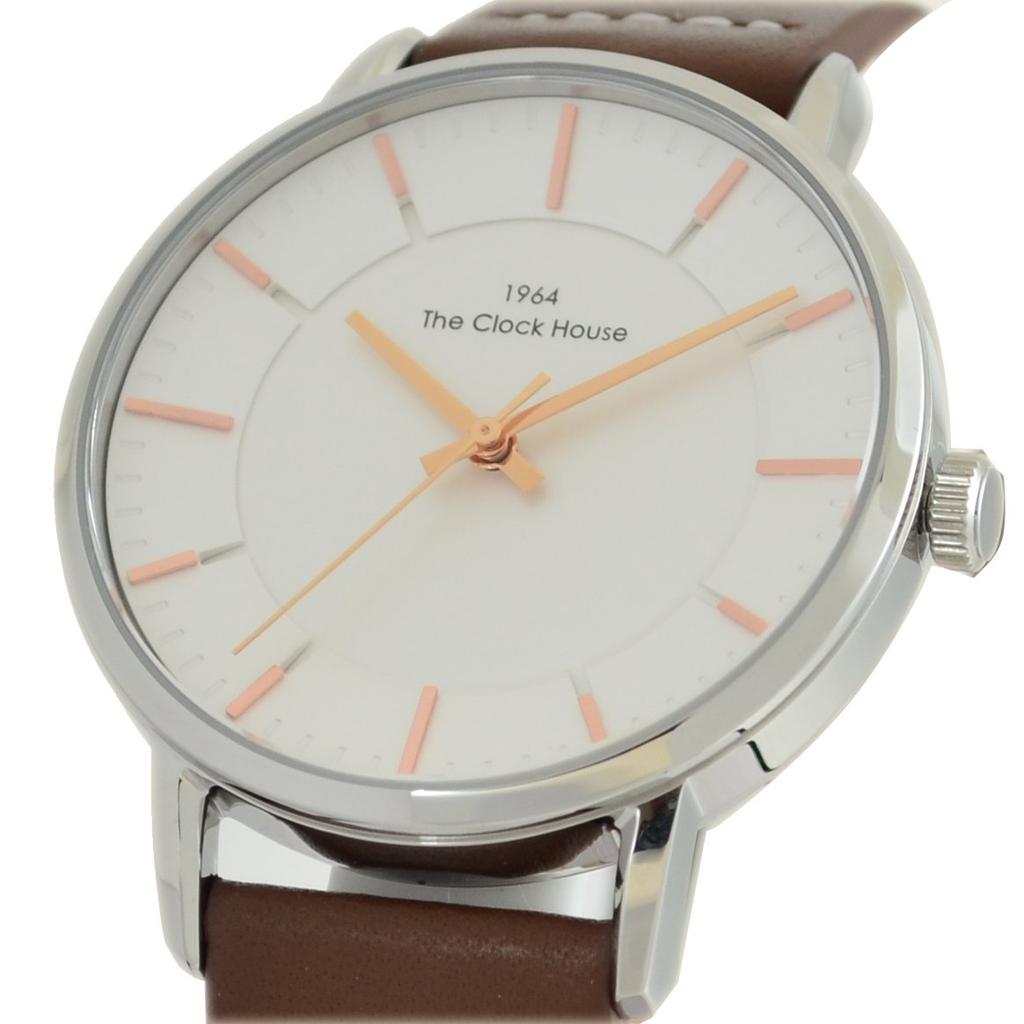 The Clock House MCA5002-WH1B Men's Casual, Simple, Waterproof Analog Watch, White
