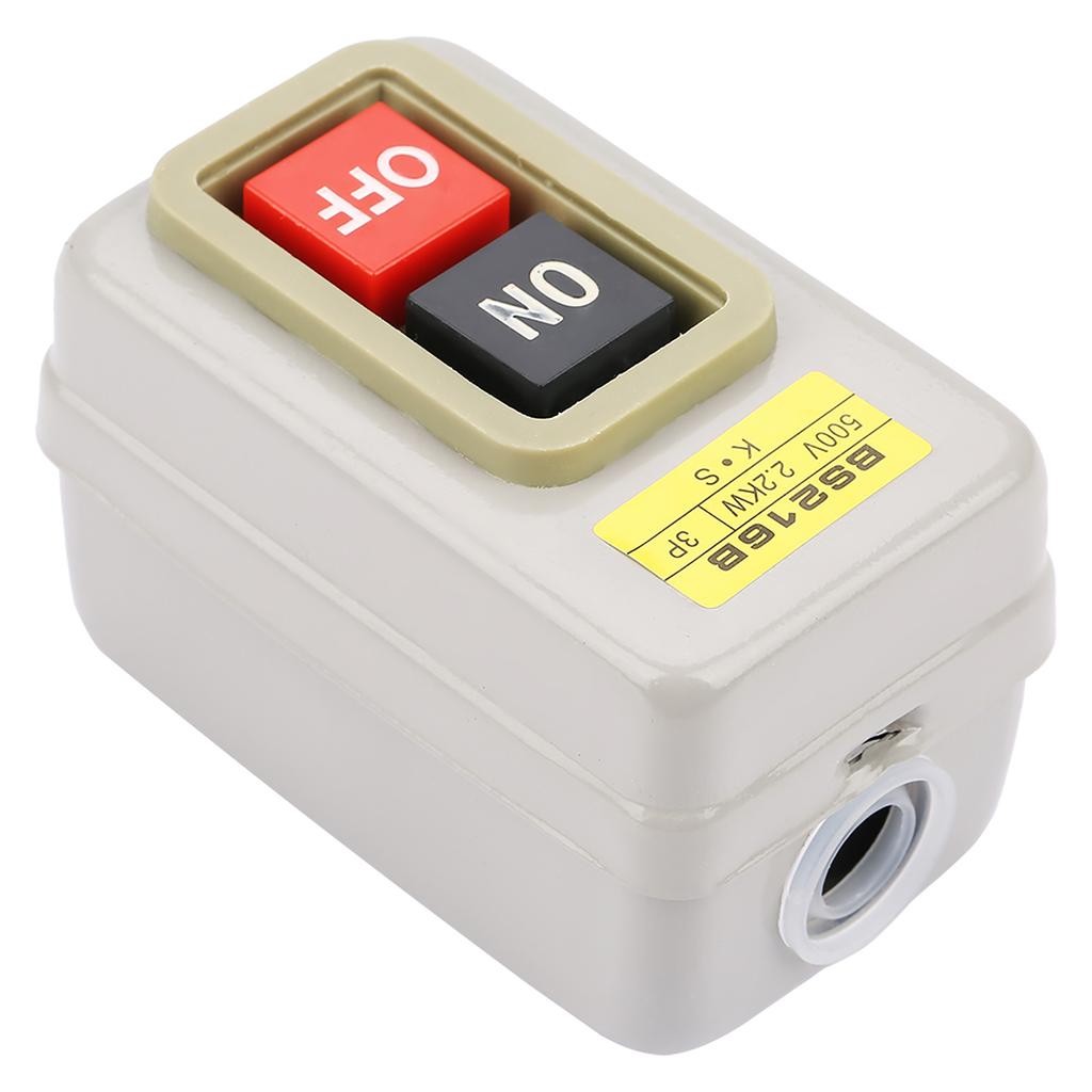 Self Locking 3P On Off Power Push Button Switch 110 220 380V 15A BS216B