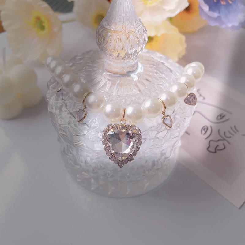Pet Retro Pearl Pendant Cat Eye Stone Neck Chain Highlight Pearl Jewelry For Cat Dog