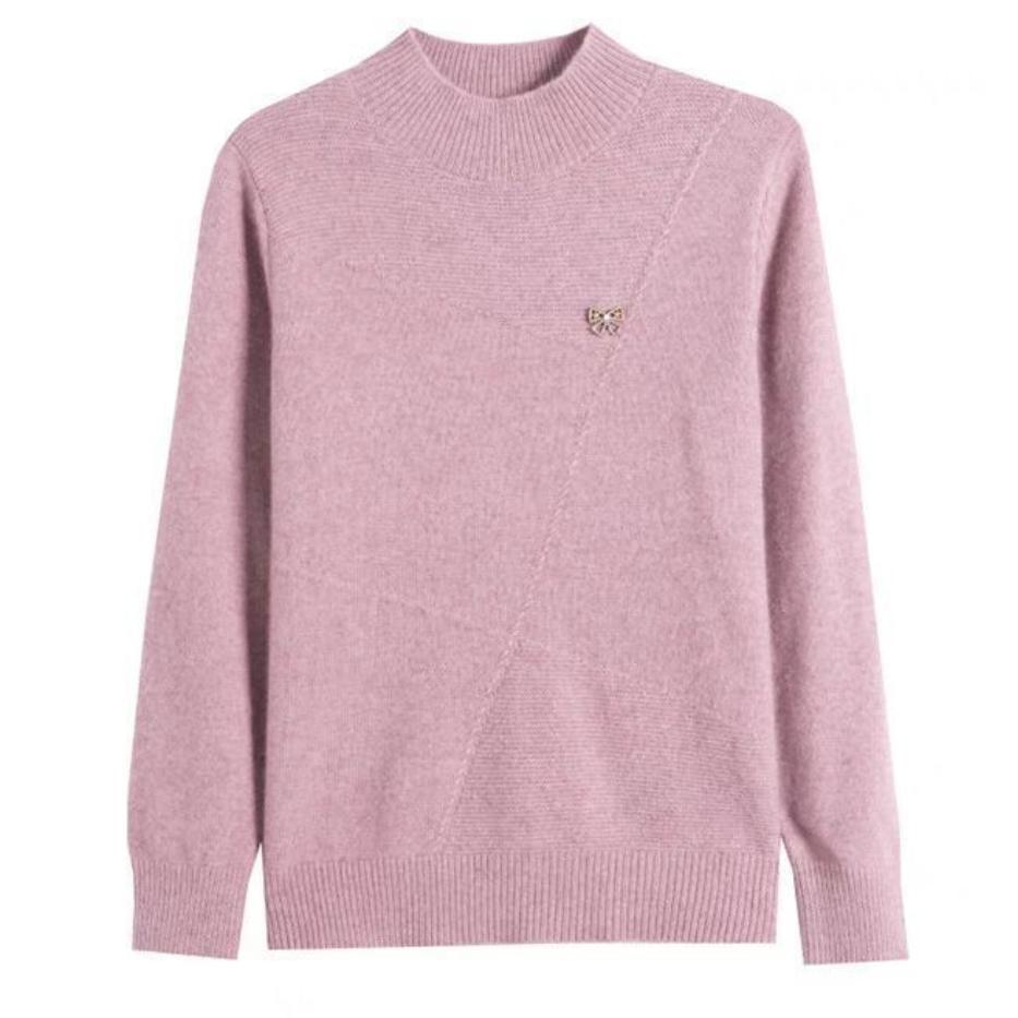 Semi-turtleneck Sweater Women's Thickened Autumn and Winter 2 New Knitted Sweater Warm Base Inner Top