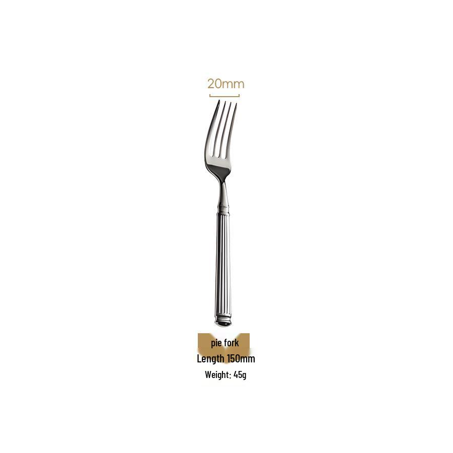 

Elegant Court Style 304 Stainless Steel Steak Cutlery Set: Knife, Fork & Spoon