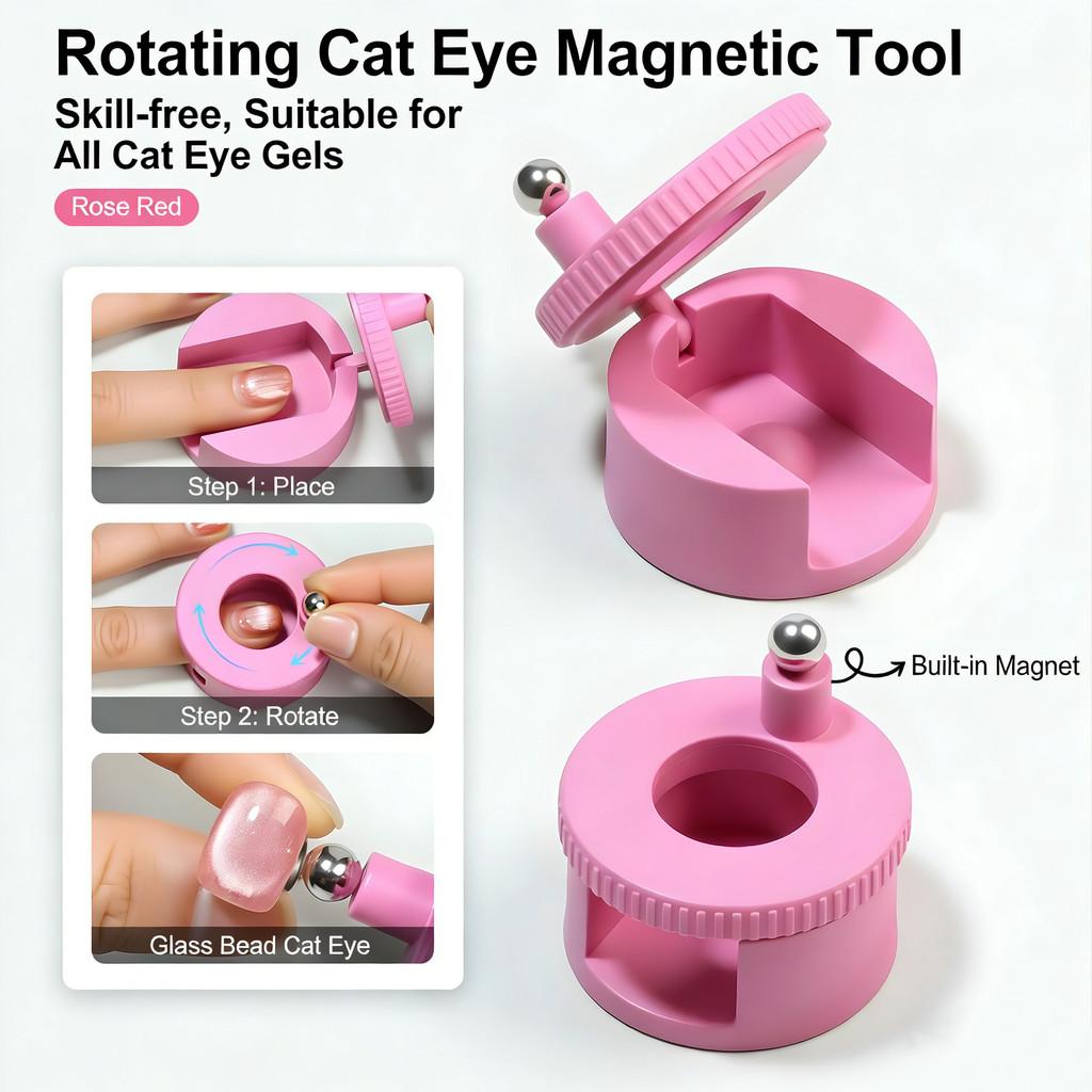 Magnete Für Nägel Rotierendes Maniküre-Kunstwerkzeug Für Nagelgel Glasperleneffekt 3D-Nageldesign Magnetischer Stift Für Salon Zuhause DIY