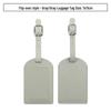 Customizable PU Leather Luggage Tag with Anti-Lost Feature and Airplane Design