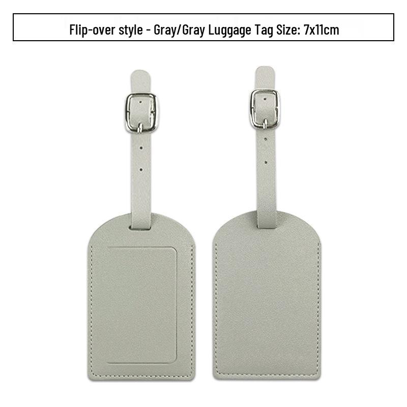 Customizable PU Leather Luggage Tag with Anti-Lost Feature and Airplane Design