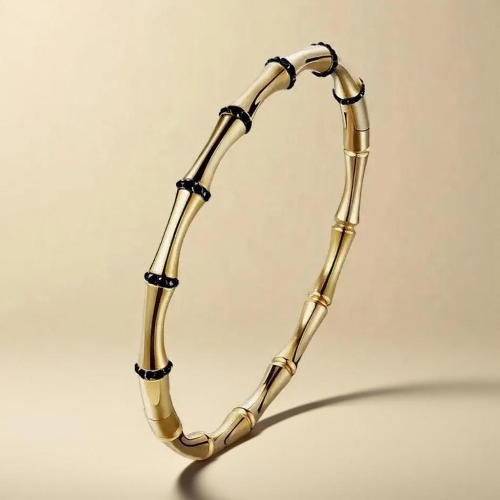 Women's Titanium Steel Bamboo Joint Bracelet, Japanese Korean Style, Simple and Versatile Stainless Steel Wristband Jewelry.