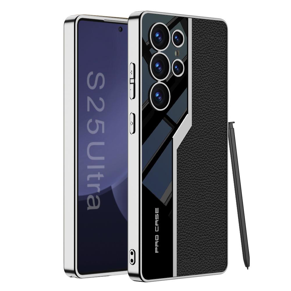 

Подходит для чехла для мобильного телефона Samsung S25ultra, чехла для мобильного телефона S25, чехла для мобильного телефона S25plus с гальваническим покрытием, однотонного кожаного чехла для мобильного телефона в стиле суперкар SM-S25Ultra