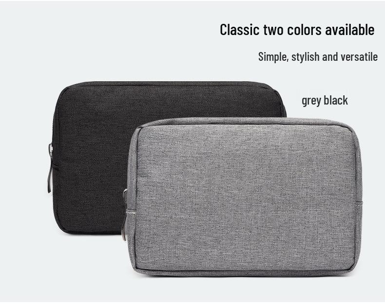 Water-resistant Cationic Portable Power Bank & Cable Storage Pouch for Digital Accessories