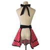 Cotton Polka Dot Double Layer Apron for Women Kitchen Cooking Painting Work Baking Apron