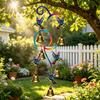Hummingbird Wind Chimes, Lifelike Hummingbird Metal Wind Bell, Crisp Sound Garden Hanging Pendants for Garden Balcony Porch Decor