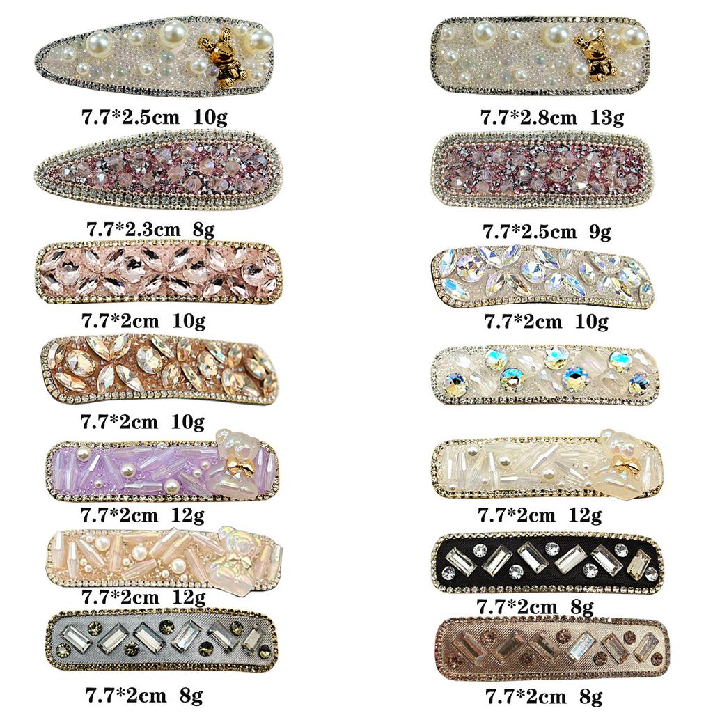 Seamless Hairpin Back of The Head Side Clip Rhinestone Hairpin Fashionable Temperament Side Hairpin