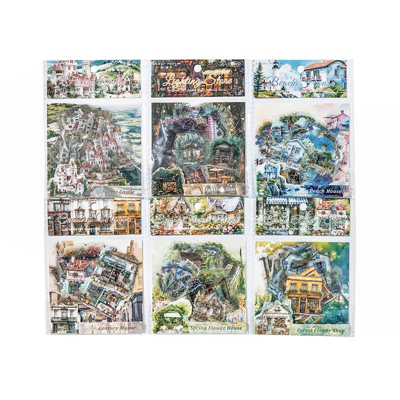 Sugar Poetry Nature Series - Forest Cabin Retro DIY Journal Stickers