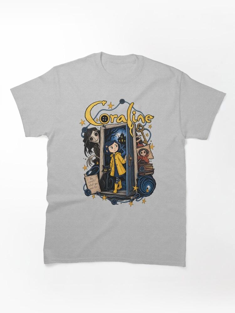 Coraline Vintage Coraline, Coraline Yellow Raincoat Graphic, Dark Fantasy Gothic Horror Classic T-Shirt