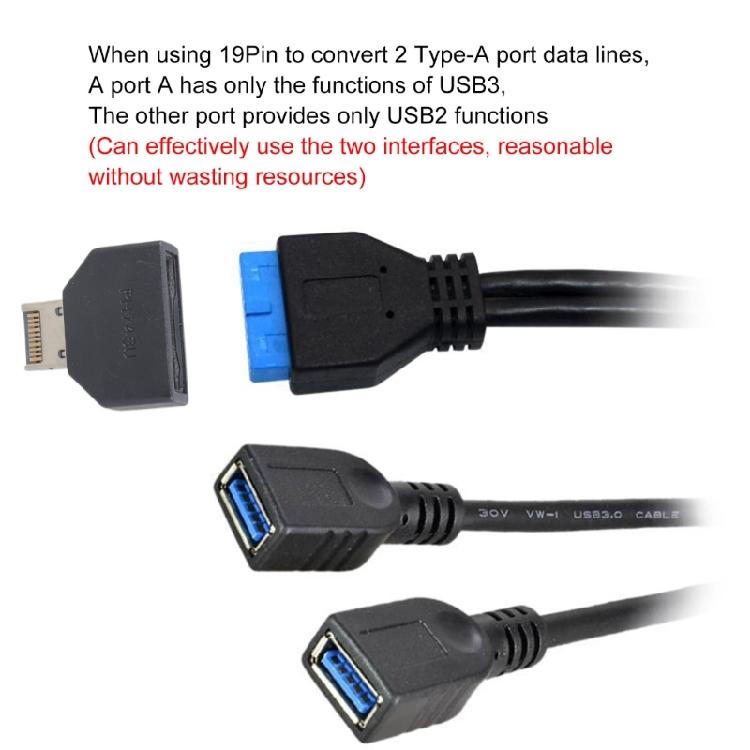 USB 3.0 19Pin 20Pin auf USB C Header Adapter, Vertikaler TypE Konverter für Motherboards