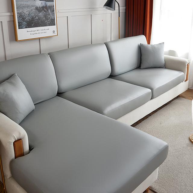 Pu Leather Living Sofa Chair Seat Cushion Covers Waterproof Anti -Dirty Slipcover Seat Protective Cover Corner L -Shaped Sofa Cover 1 /2 /3 /4