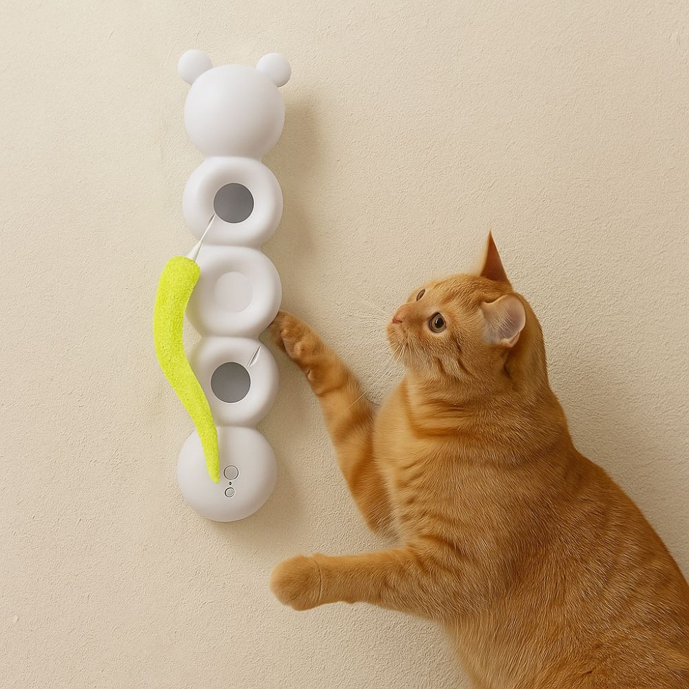 USB Wiederaufladbare Intelligenter Sensor Katze mit Schwanz Saugfuß Bewegungsaktivierte Katze Kratzfest Reizende Katze Wohnungskatzen